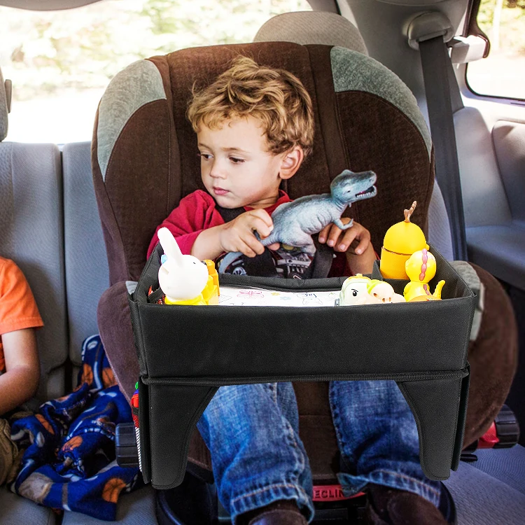 Custom Foldable Children Drawing Table Snack Storage Organizer Car Seat  Kids Car Travel Tray