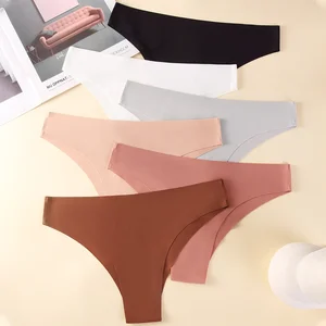 Summer Cold  Ropa Interior Mujer Laser Cut Comfortable Ladies Ice Silk Traceless Low Waist Female Womens Panty Underwear