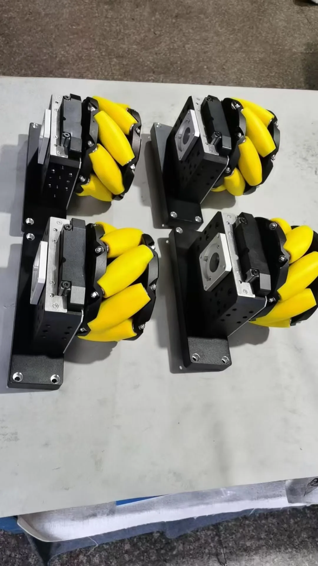 PU Coated Mecanum Wheel Set Low-Noise Omnidirectional Drive Wheels for Mobile Robots Anti-Slip Abrasion-Proof Custom Cutting factory