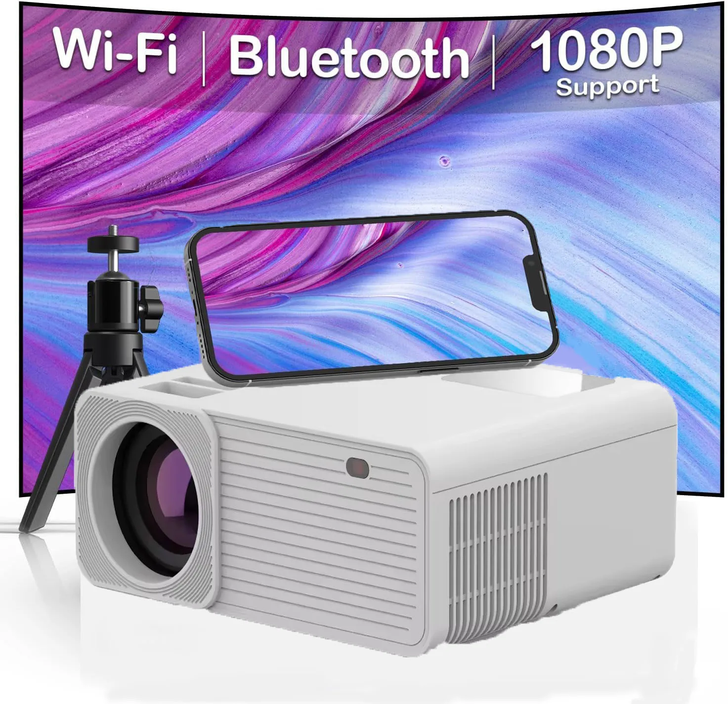 Warmlyreceived Beamer Htp Q6 Projector Full Hd 1080p Portable Home Lcd Projector For Outdoor
