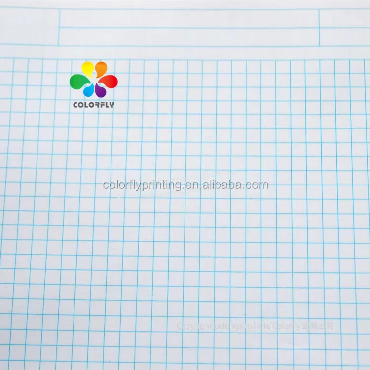 A4 Size Graph Paper Perforated Notebook Custom 5 Subject Notebook Spiral