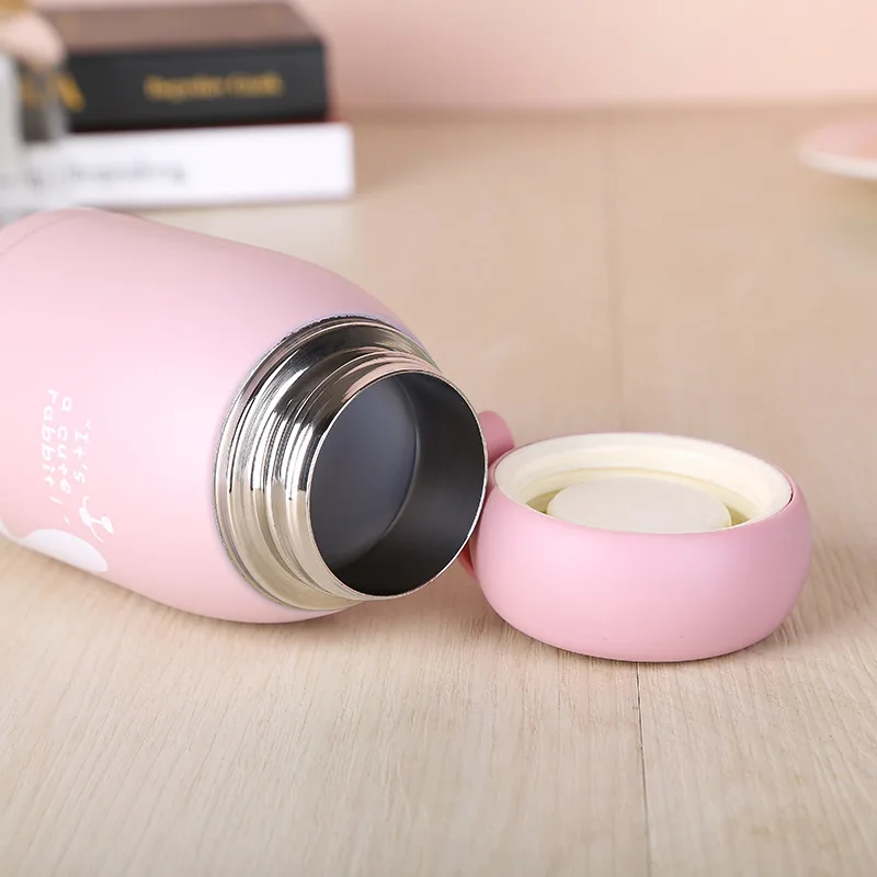  320ML Mini Cute Coffee Vacuum Flasks Thermos Stainless Steel  Travel Drink Water Bottle Thermoses Cups and Mugs (Capacity : 320ml, Color  : Pink): Home & Kitchen