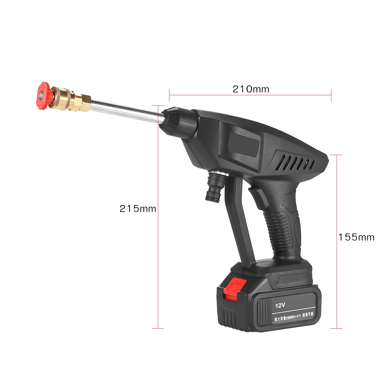 
Беспроводная Автомойка высокого давления, 12 В, 30 бар, пистолет для мойки автомобиля с пенным насадкой, водяной насос 