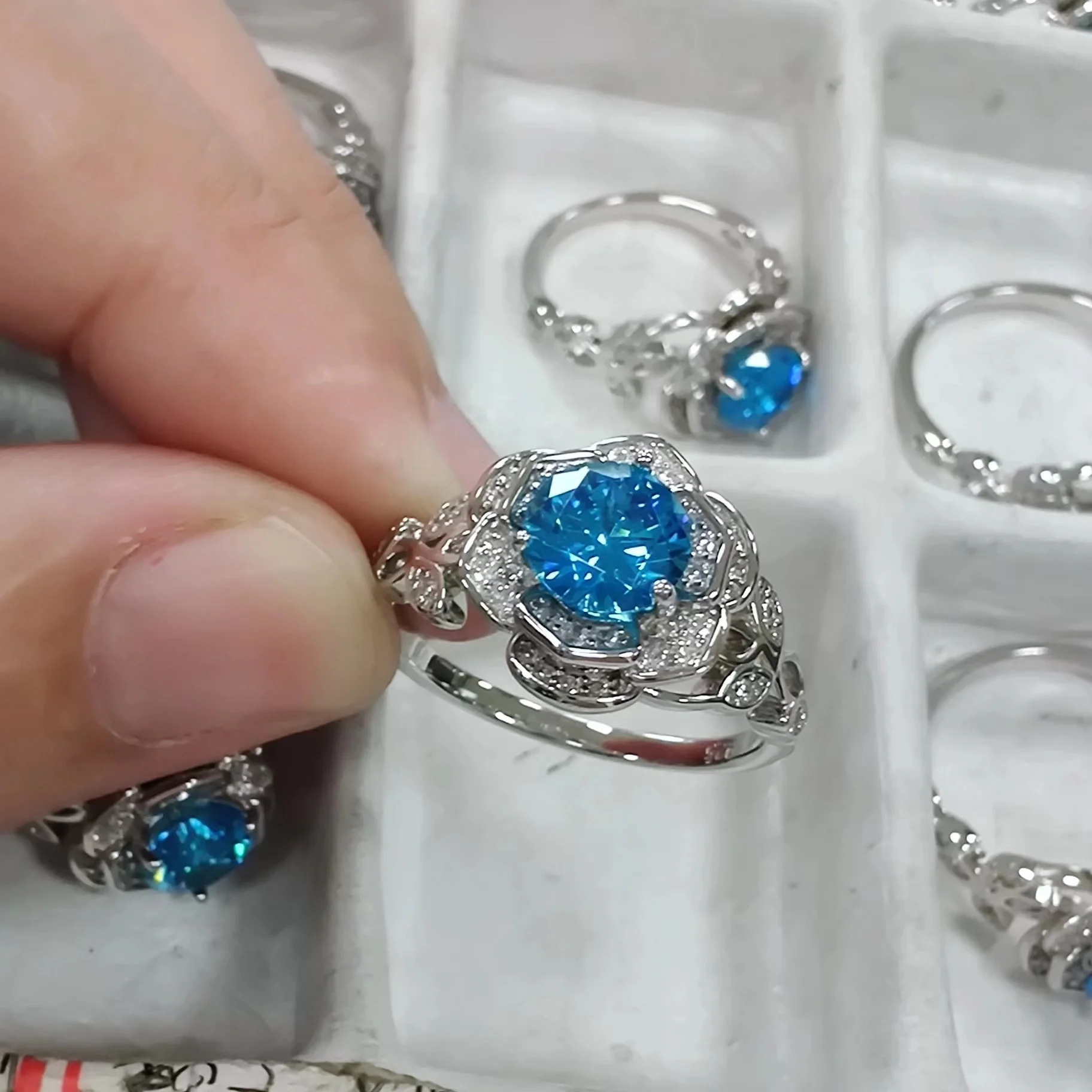 Costco blue sale topaz ring