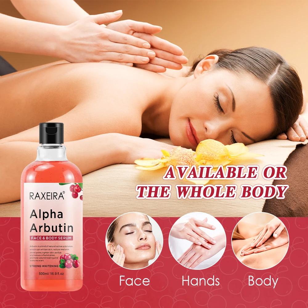Private Label Alpha Arbutin Face and Body Serum Natural Organic Skin Care Lightening Whitening Moisturizer Face Serum