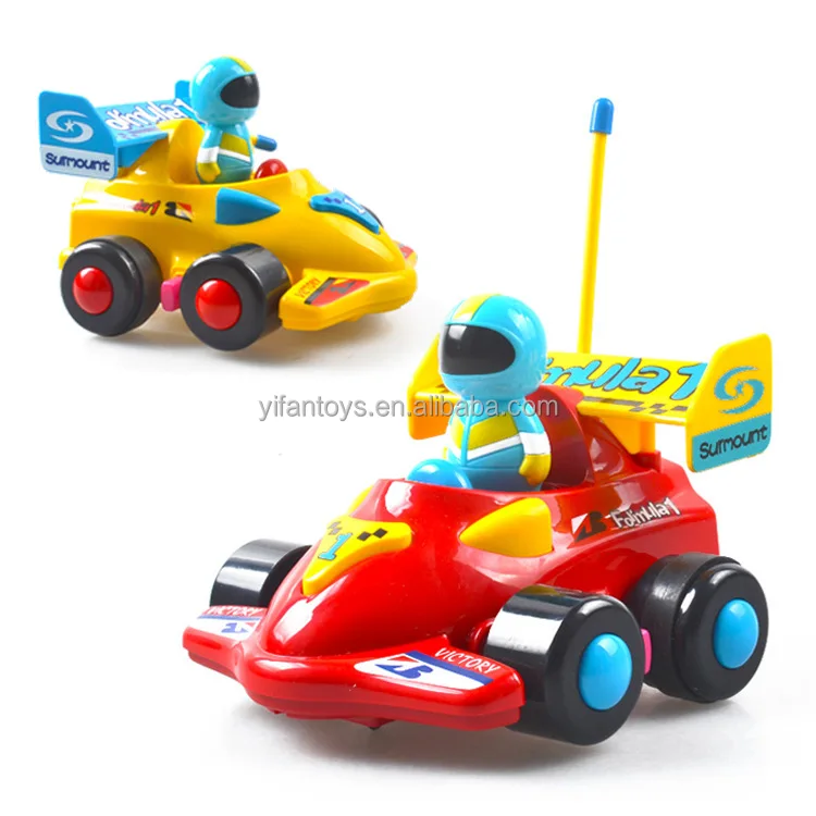 Hot Selling Fun 6603 Mini F1 RC Cartoon Car 2CH Race Car Radio Control Toys With Light and Music For Kids Alibaba