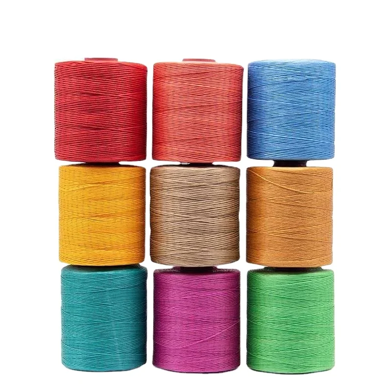 Factory Supply 1.0mm 1.2mm Customized Colors Leather Sew Industrial Waxed Weaving Thread