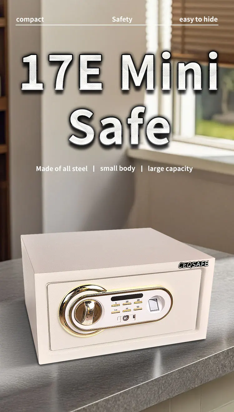 Cash Box Deposit Lock Digital Diy High Security Steel Storage Car Hotel Mini Customized Home and Office CEQ Safe 1.2 Mm 17E-EF details