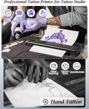 PhomemoTP83ワイヤレスタトゥーステンシルプリンター不要タトゥー