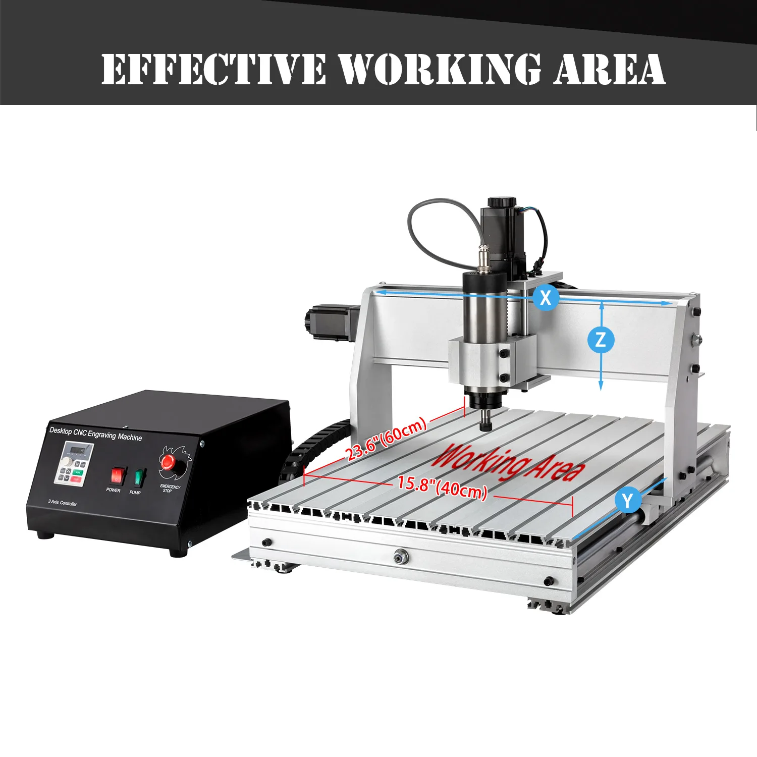 Mini CNC Router Machine 6040 - 4 Axis Desktop CNC Woodworking ...
