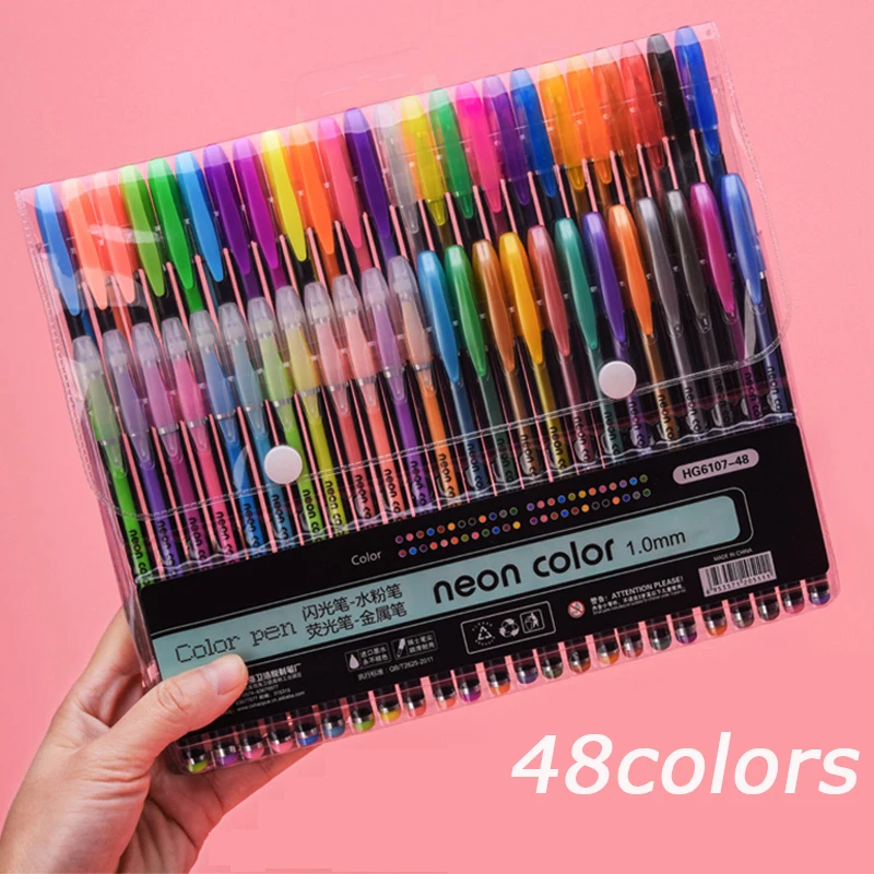 hot selling 48 colors gel pens