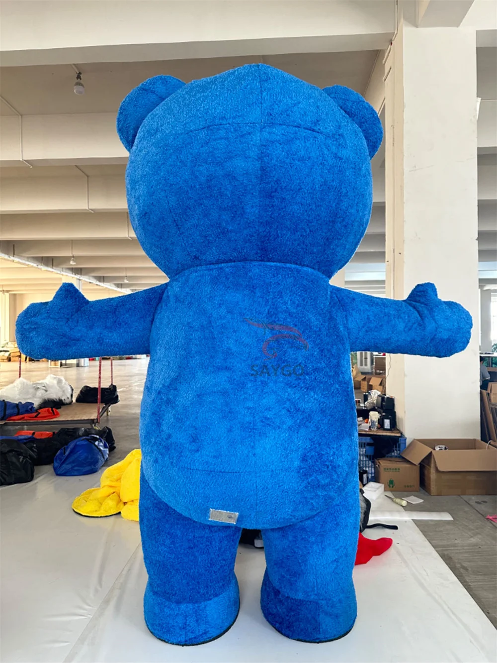 Dark Blue Inflatable Animal Teddy Bear Costume For Halloween