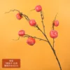 Persimmon branch with 7 fruits - red