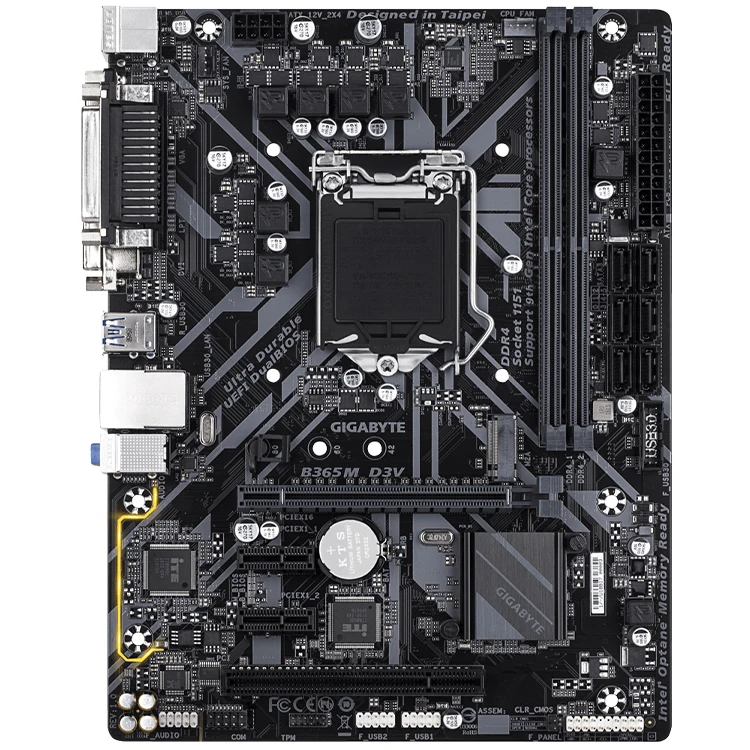 GIGABYTE B365M D3V Used Gaming Motherboard Support 8th 9th Gen Core  Processors with Intel B365 Chipset LGA 1151 Socket| Alibaba.com