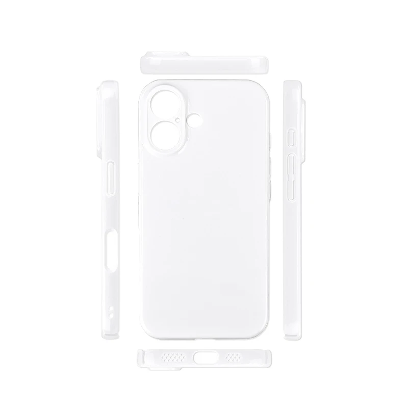 White DIY Plastic PBT Heat Transfer Back Cover for Iphone