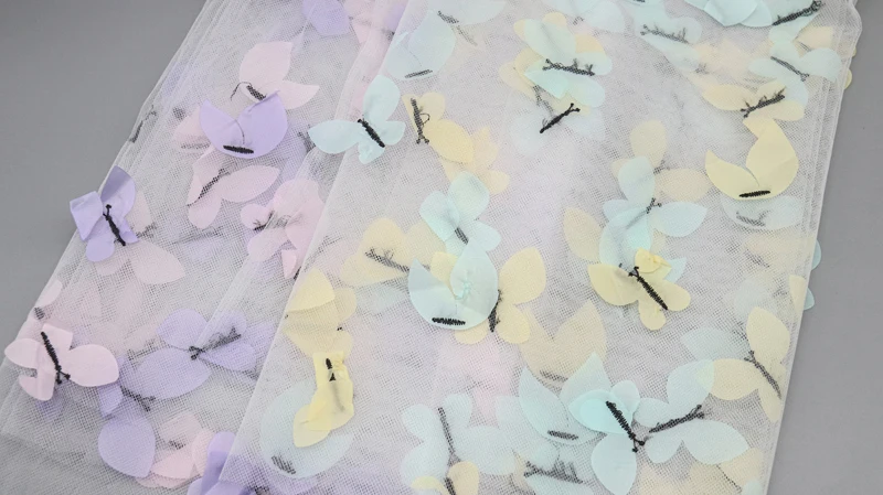Cheap Price 3d Lace Fabric butterfly Colorful Laser Embroidery Net Fabric for Dress 11 H2e3f575a441446c5858c42108037db9ef