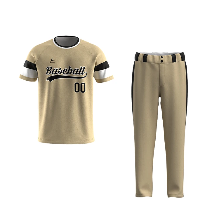 Custom Stripe Baseball Uniform Wholesale Plain Sublimation Logo Design Team Club Softball Jerseys Set
