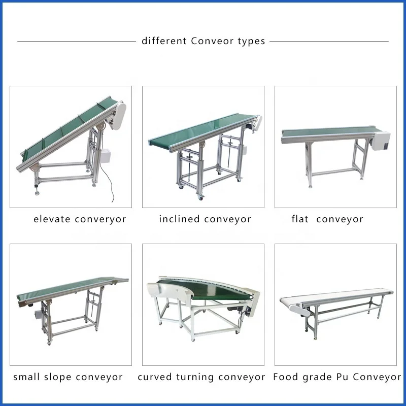 Professional Customization Small Size 2m Length Motor Speed Control Adjustable Height Conveyor Belt