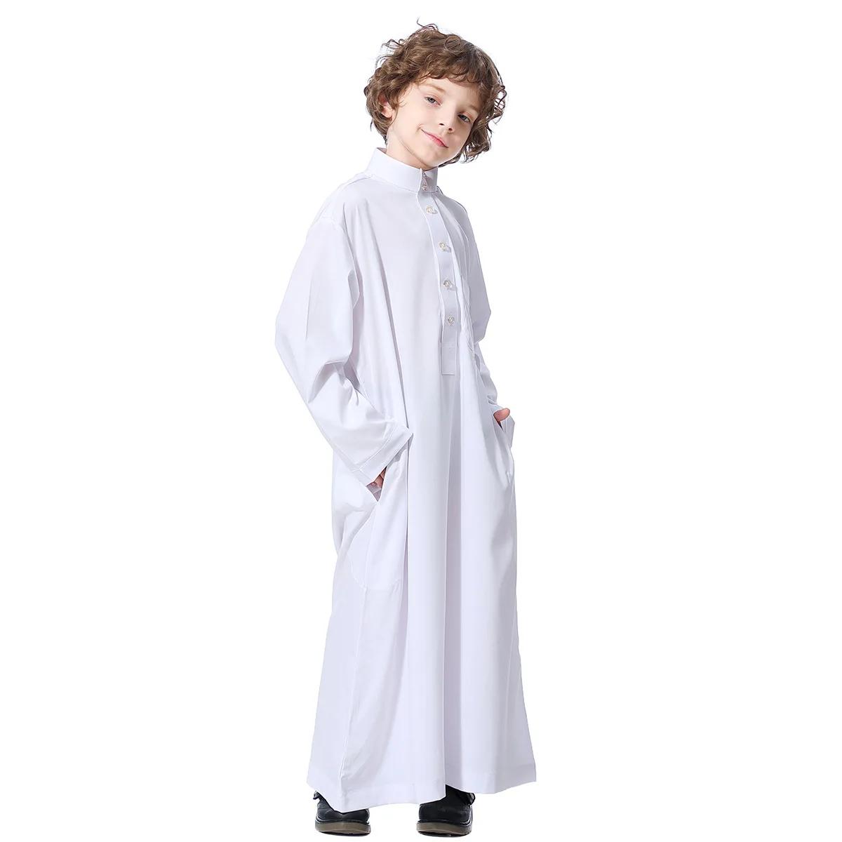 New Dubai Arab Muslim Kids Boys Clothes Abaya Caftan Robes Islamic Ramadan Clothing Oman Arabic Qatar Child Kaftans Costumes