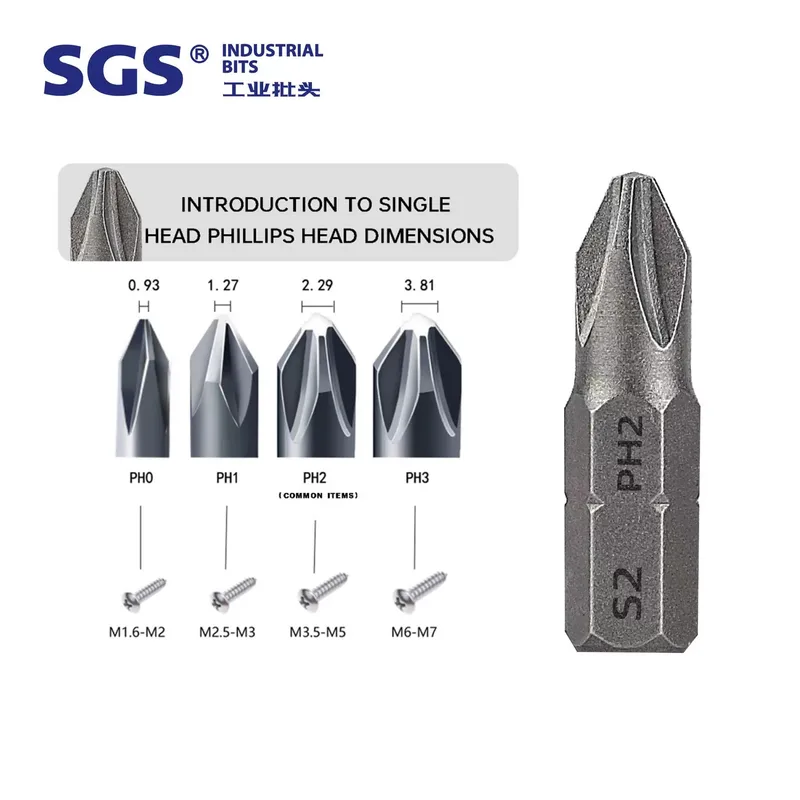 MOYOTEC Sourcing Factory 6.35mm Hexagon Driver 25mm Phillips Insert Bits