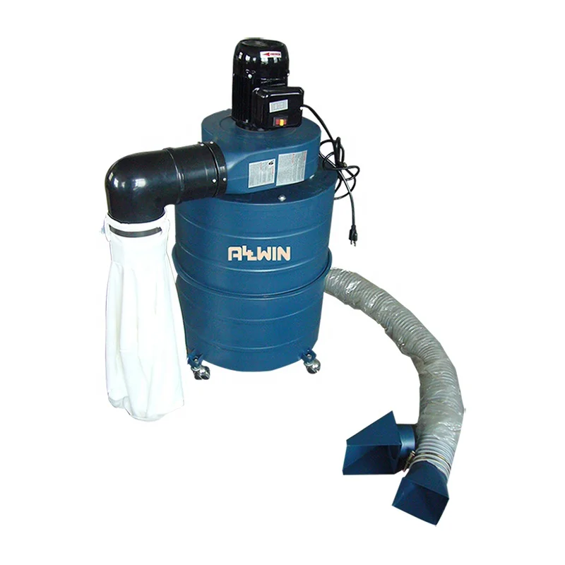 Two Stages Electric Dust Collection Power Tool Workshop Dust Collector With Metal Drum
