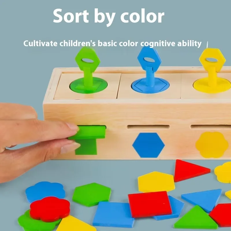 Montessori-Sinnesentwicklung Holzspielzeug für Kinder, kognitive Intelligenzbox, Lern- und Sortierspielzeug für Kleinkinder, pädagogisches Spielzeug Geschenk