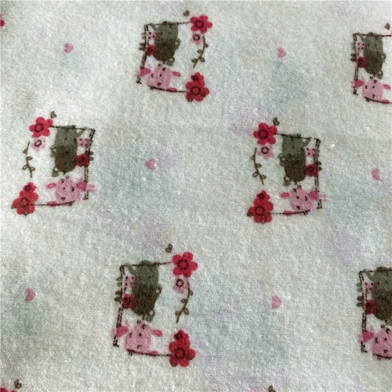 Оптовая продажа, доступная хлопчатобумажная ткань с принтом для пижам, одежда для сна