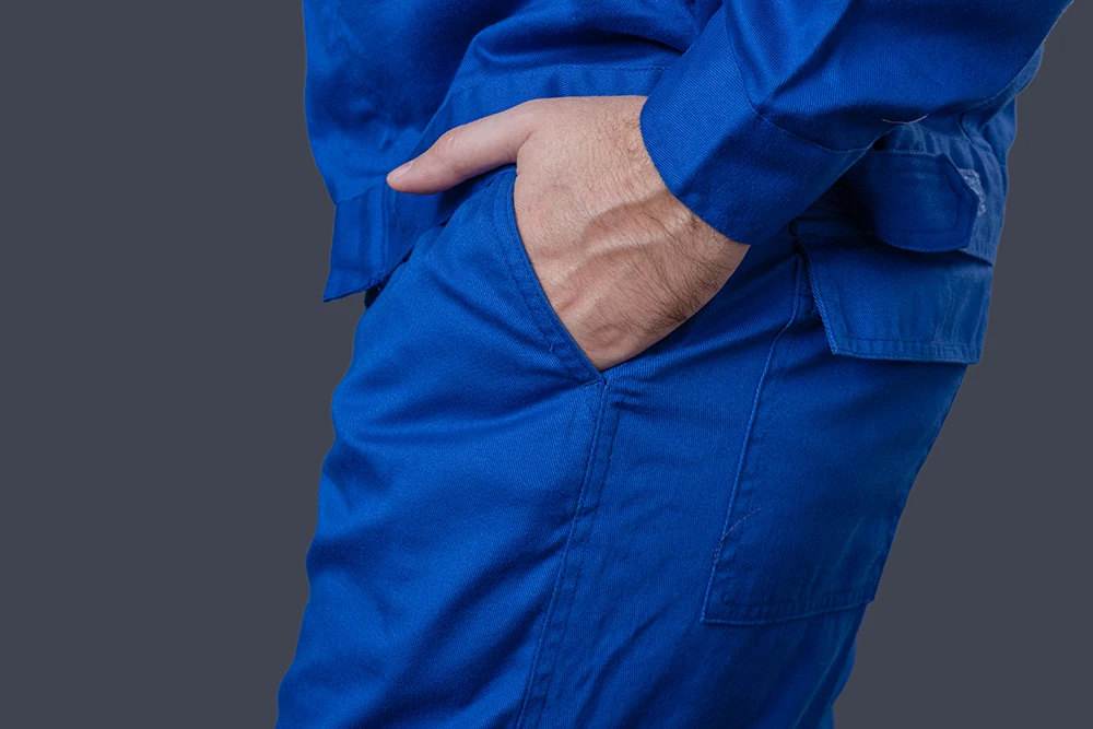 Logo Fire Fighting Industrial Royal Blue Safety Wear Nomex Fire