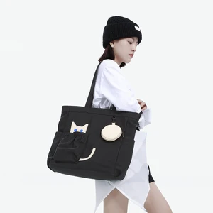 NOXXON Personalized Tote Bag Top Quality Eco-friendly Reusable Shoulder Bag Printed Logo Carrying Nylon Tote Bag for College