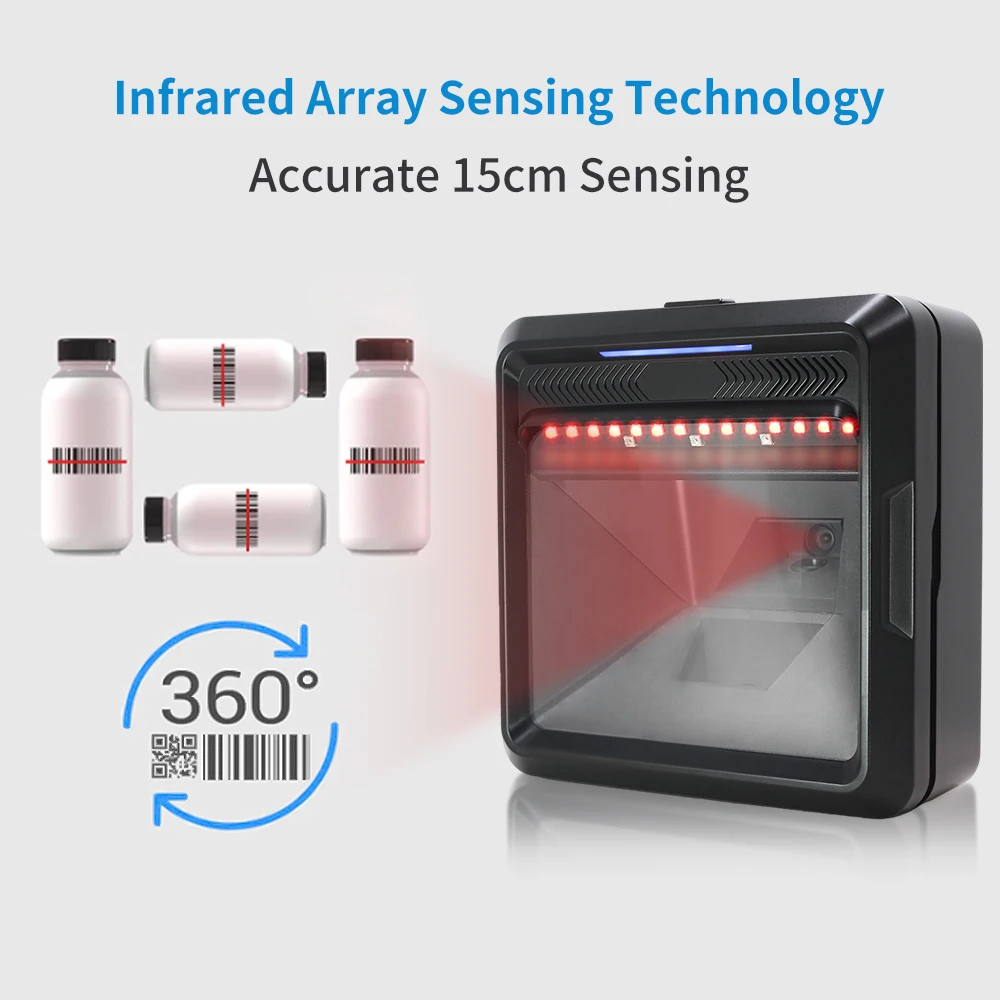 High Quality 2d Desktop Qr Code Tablet Barcode Scanner Supermarkets