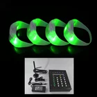 Light Wristbands Linli RFID DMX Remote Controlled LED Glow Bracelets Light Up Wristbands Flashing Arm Wrist Bands
