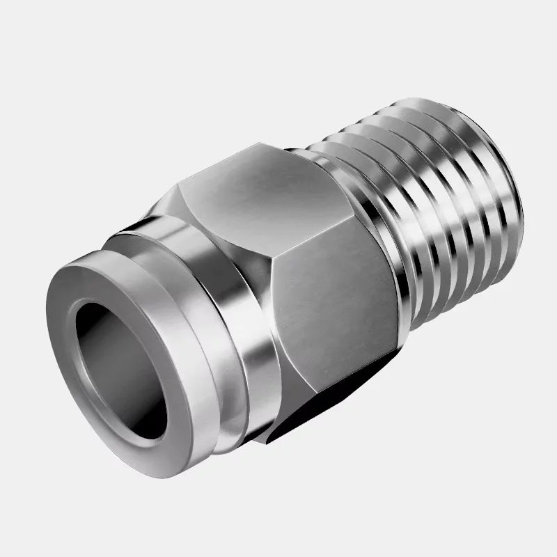 Quick-Connect Fitting304 Stainless Steel Pneumatic Threaded Straight Air Pump Hose Quick Connector High Temperature Resistant