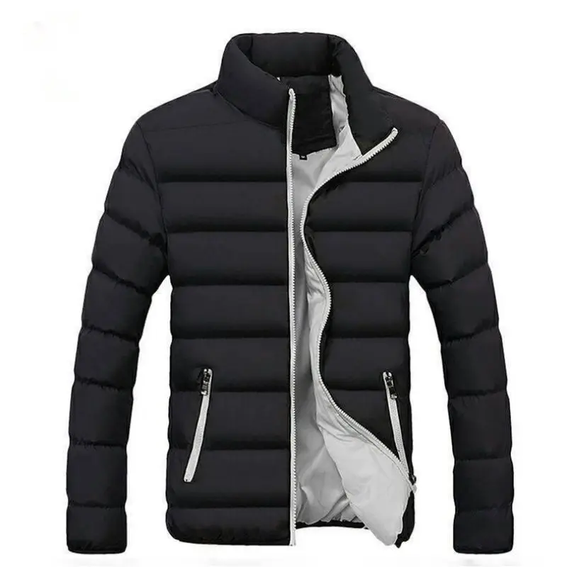 Plus Size Men's Jackets Outwear Coats Solid Stand Collar Male Winter ...