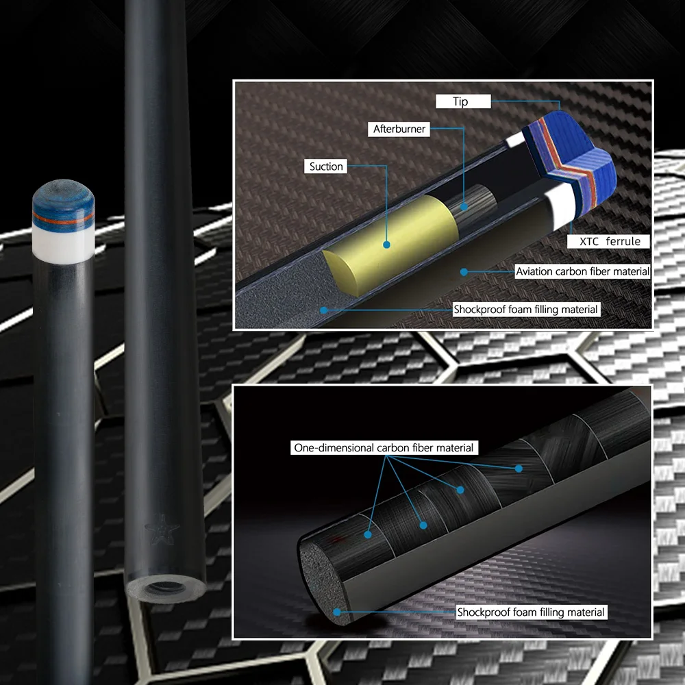 CRICAL CL-01 Carbon Fiber Pool Cue Stick - Professional Quality