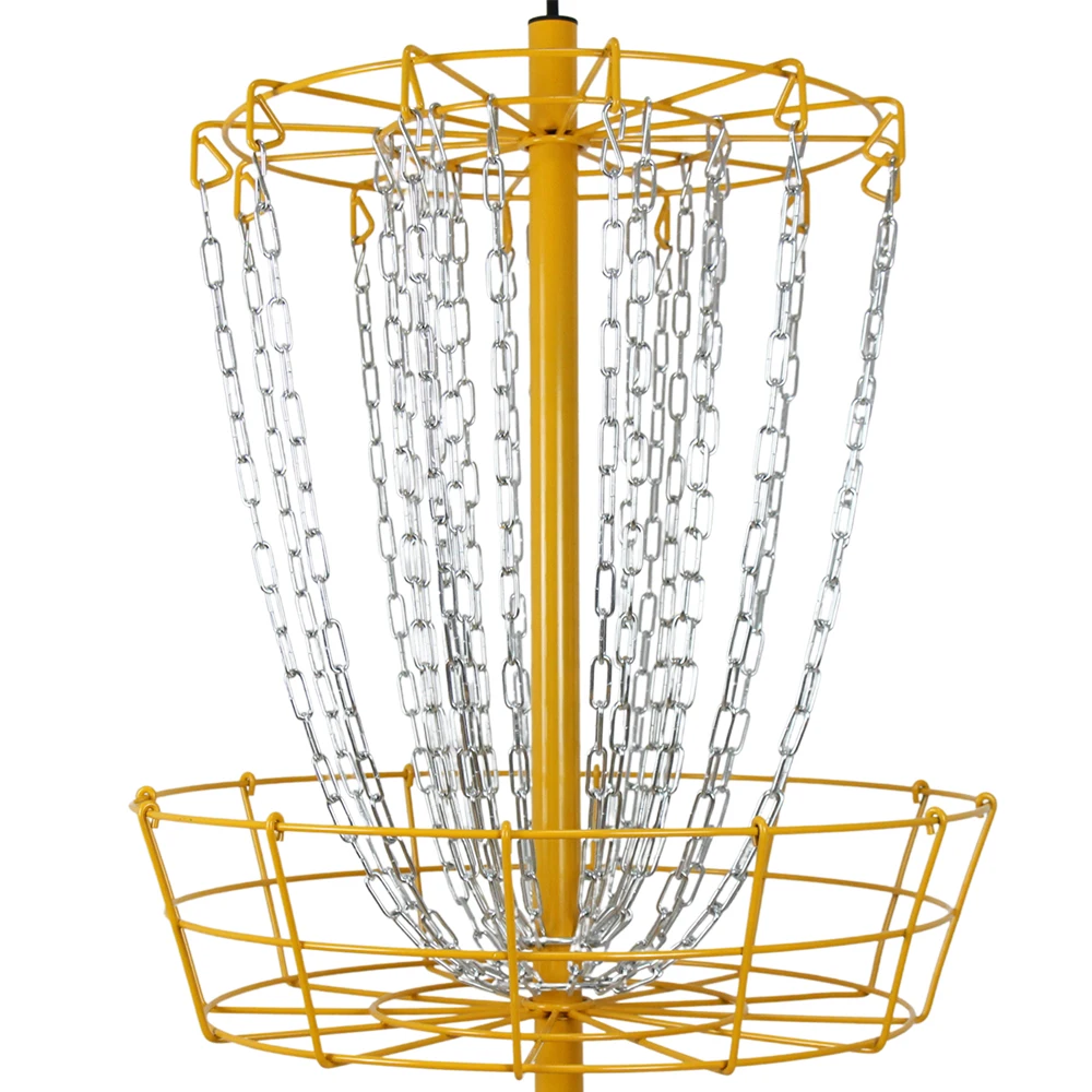 PDGA стандартный легко собрать и Портативный Летающий диск для гольфа корзина целевой набор с 24 цепями