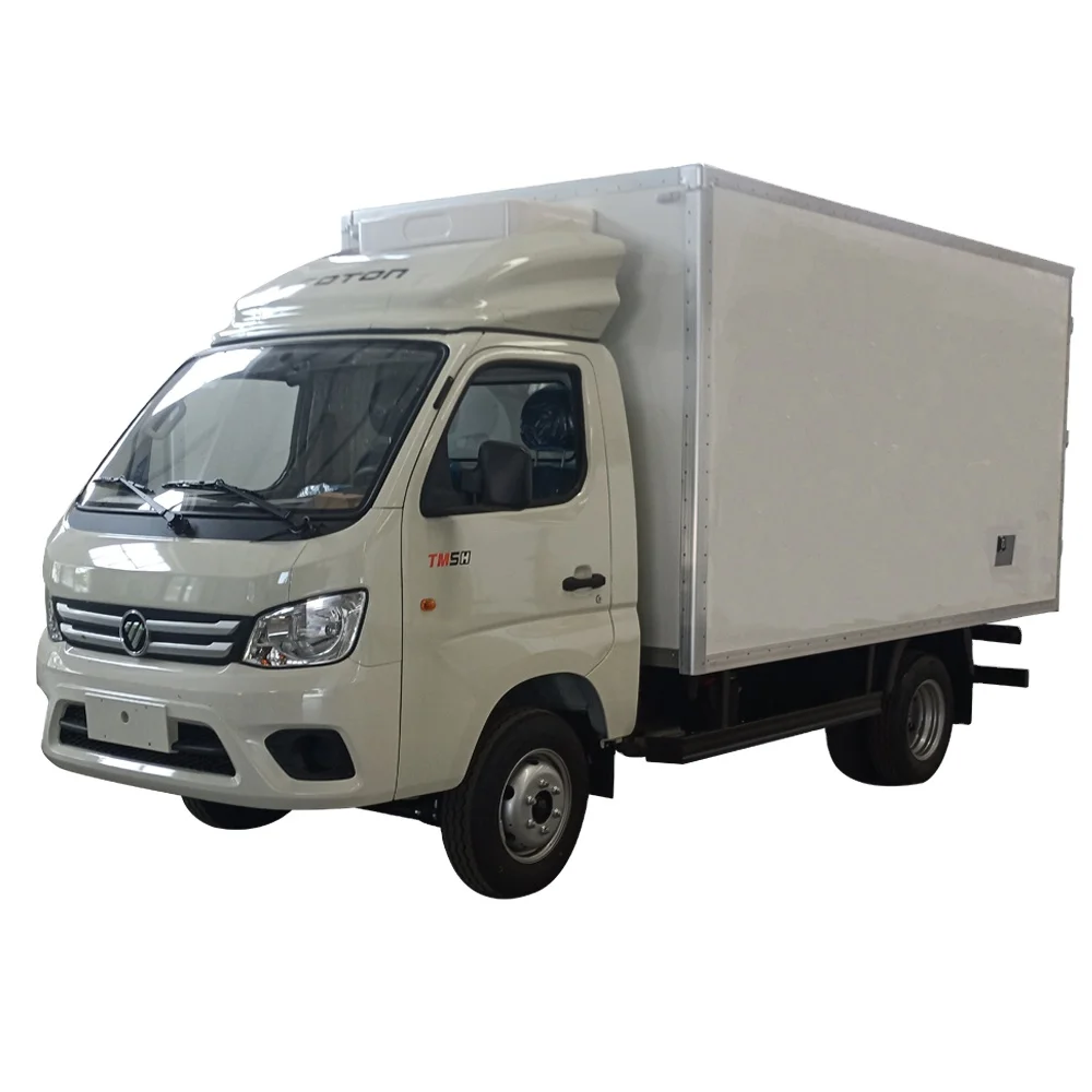 Foton 4x2 1T Mini Gasoline Refrigerator Truck Customization Transport Vegetable Meat Egg Freezer Refrigerated Truck for Sale