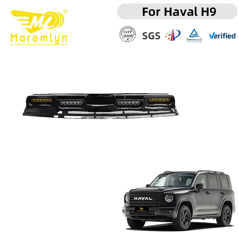 Faróis auxiliares de teto para Haval H9, com carcaça em ABS e LEDs, faróis de neblina para condução, barra de iluminação auxiliar para uso noturno off-road