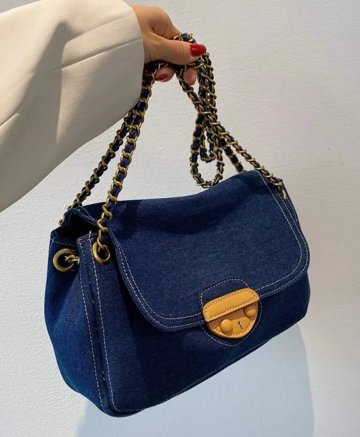 Amazon.co.jp: [Prada] Tote Shoulder Bag DENIM Embossed Logo 2VG081 Blue  Men's [Used], blue : Clothing, Shoes & Jewelry