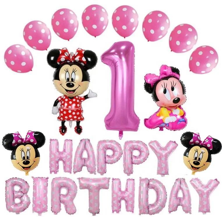 Mickey Minnie Mouse Foil Balloons Happy Birthday Balloon Set For Decoration Buy Mickey Minnie Mouse Foil Balloons Happy Birthday Balloon Party Decorations Product On Alibaba Com