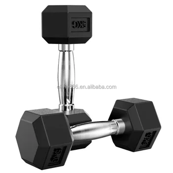 Cast Iron Fitness Equipment Rubber Dumbell/Rubber Hex Dumbbell