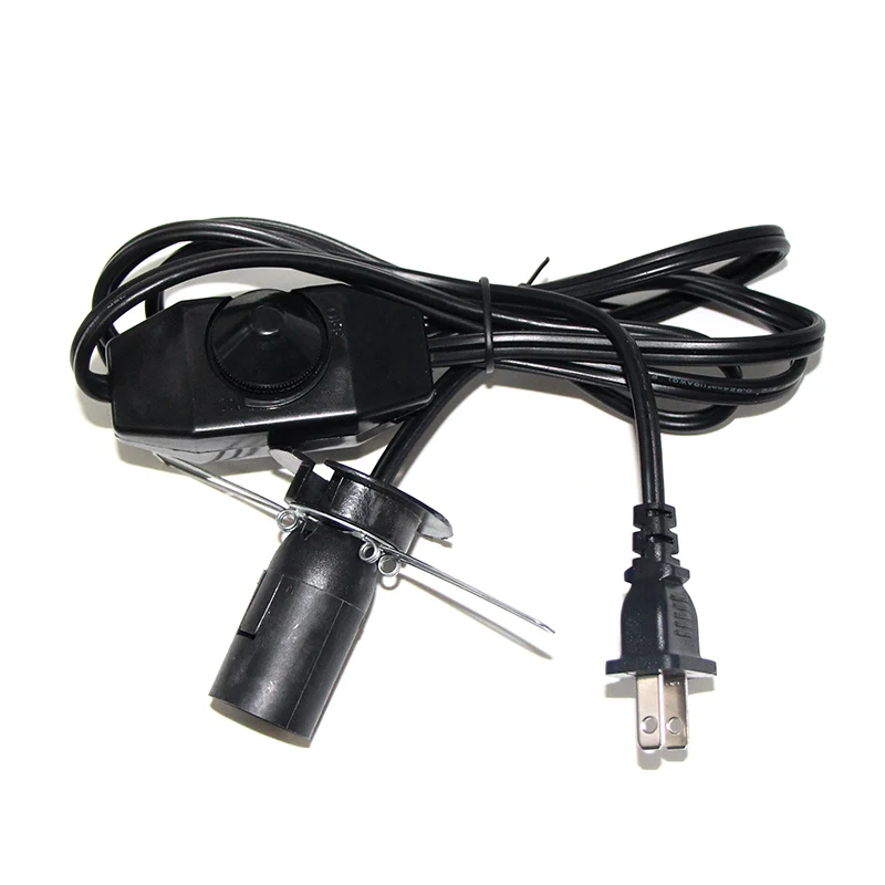 240v Electric Plug Cord Inline Socket Clip E14 E22 E27 E26 Us Power Switch Himalayan Salt Lamp Cable