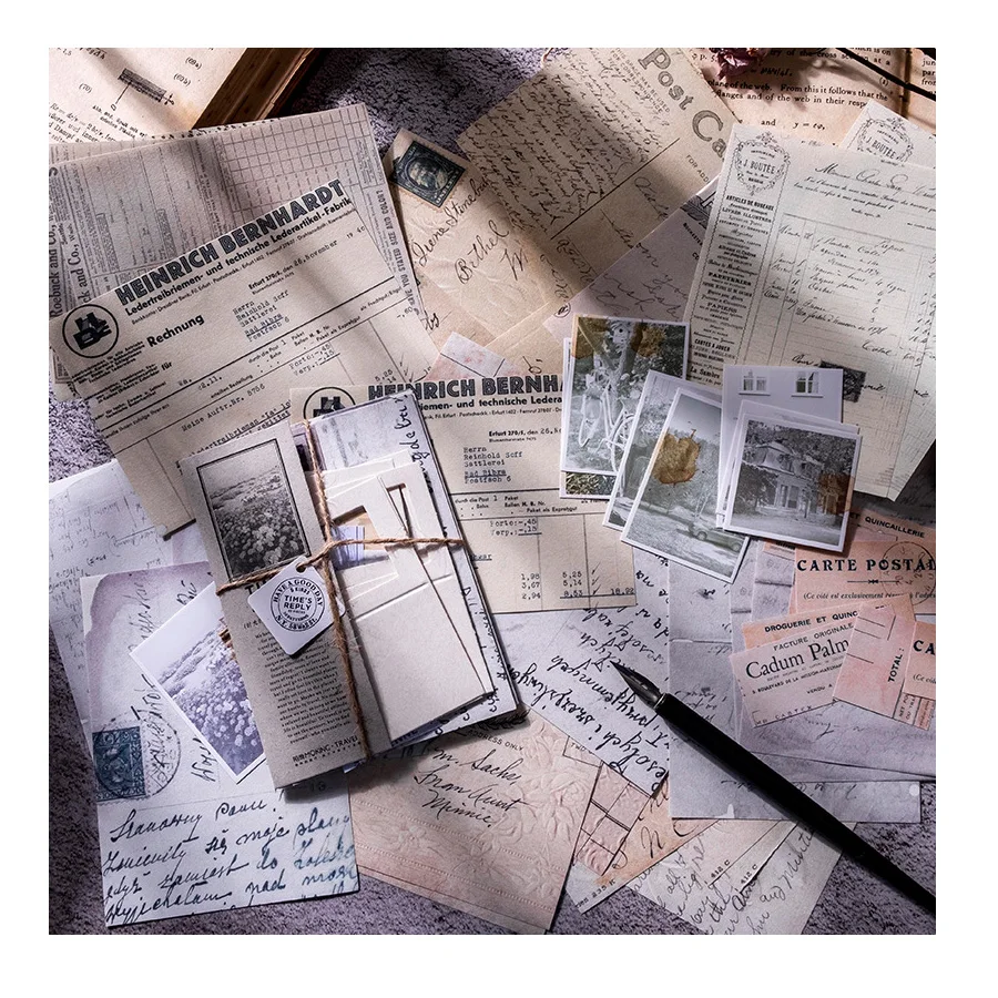 45 Pcs Junk Journal Vintage DIY Material Paper Supplies Scrapbook