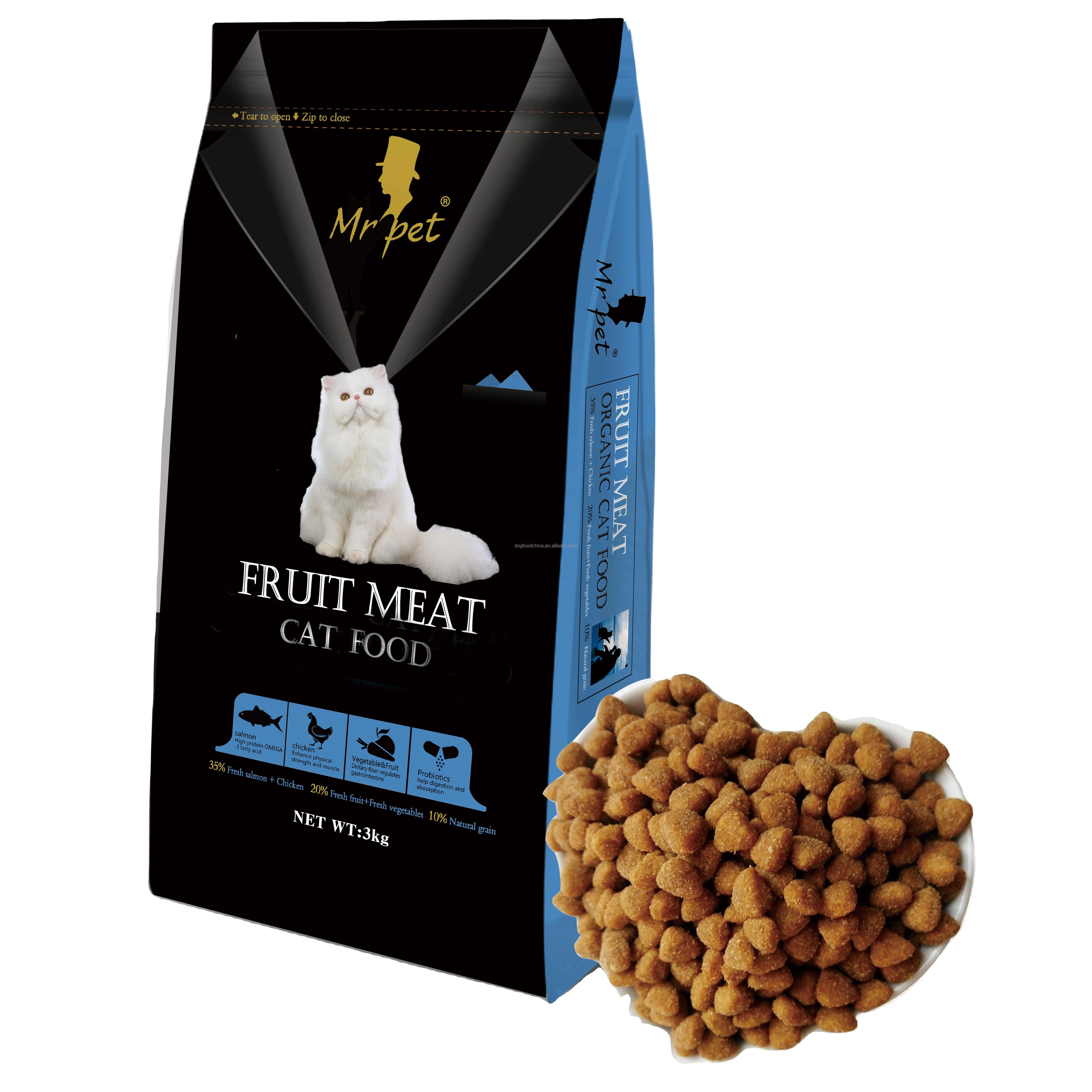 Cheap and High Quality Triangle Shaped Cat Food 20kg Food Grade Material  Cat Food Dry