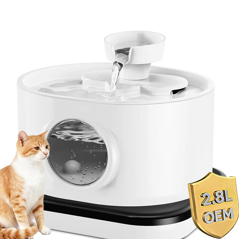 Automatic Pet Water Fountain - 2.8L Rechargeable Cat Dog Dispenser