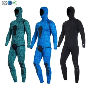 Diving Suit for Men 3mm Customized Logo High Quality Neoprene Surf Hooded Free Diving Suit Camo Spearfishing Men's Wetsuits