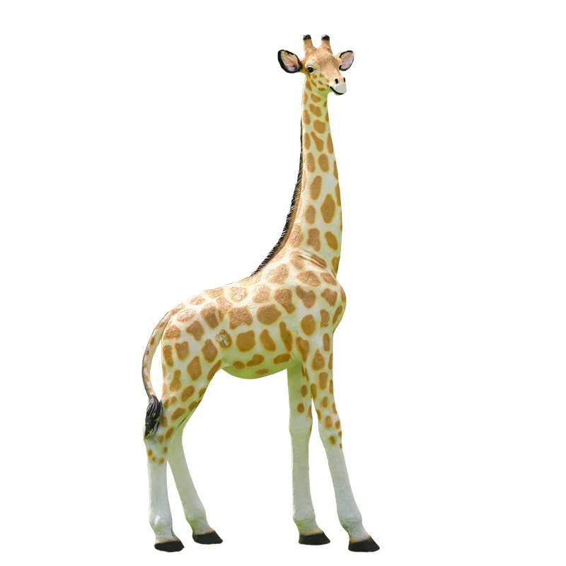 Custom Design Large Resin Fiberglass Giraffe Statue Resin Farm Animals Figurine Outdoor Park
