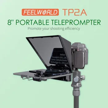 FEELWORLD TP2A 8"HD Teleprompter Kit OEM Factory Direct with Remote Control Lens Adapters for DSLR/Phone/Tablet Video Production detail image