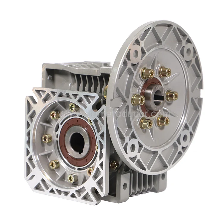 Worm Gearbox Zero Backlash 90 Degree Reverse Small Reducer Gear Motor Box Worm Gearbox