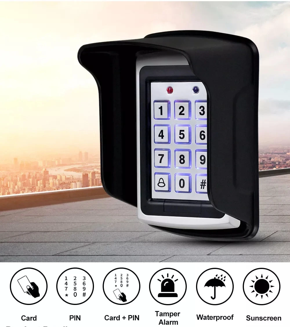 Controller Key Card Access Control Metal Keyboard Standalone Controller IC Card Reader Access Controller ...