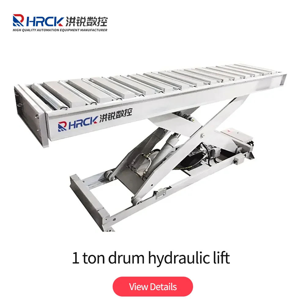 Hongrui customized E-type drum lifting platform hydraulic cylinder with power drum surface and CE certificate supplier